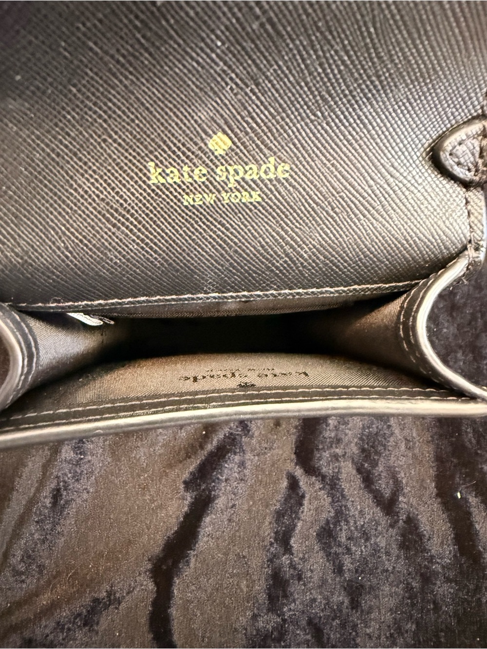 kate spade Black and beige Crossbody Phone Pouch - Picture 2 of 7